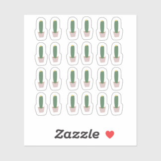 Hoge Cactus Potted Botanische Cactussen Woestijn S Sticker