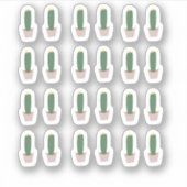 Hoge Cactus Potted Botanische Cactussen Woestijn S Sticker (Voorkant)