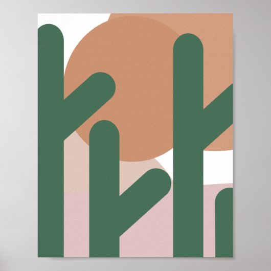 Hoge Cactusplanten Boheemse Muurkunst Poster (Voorkant)