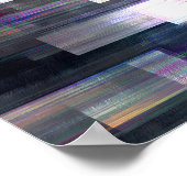 Hoge-contrast naadloze textuur: Transparante glitc Poster (Hoek)