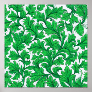 Hoge Contrast Platte Kleurpatroon: Abstracte Klimo Poster