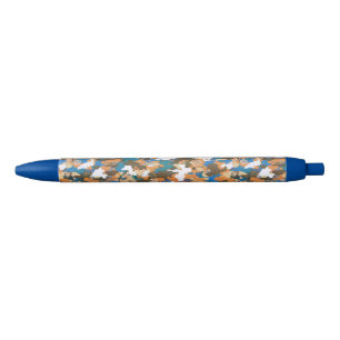 Hoge-contrast stedelijk digitaal camouflagepatroon blauwe inkt pen