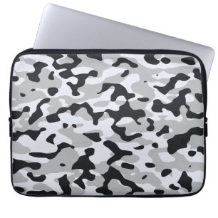 Hoge contrast stedelijke camouflage laptop sleeve