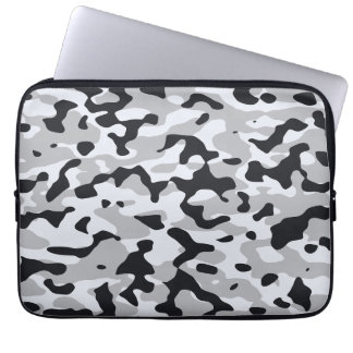 Hoge contrast stedelijke camouflage laptop sleeve