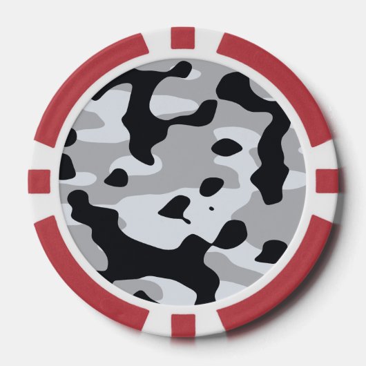 Hoge contrast stedelijke camouflage poker chips (Voorkant)