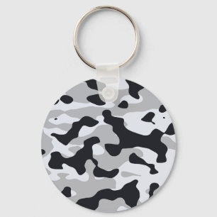 Hoge-contrasten stedelijk camouflagepatroon sleutelhanger
