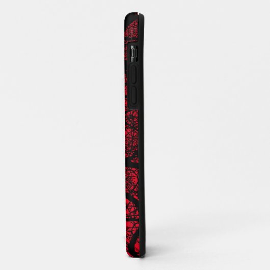 Hoge contraststructuur - Rode iPhone-draagtas Case-Mate iPhone Case (Achterkant/links)