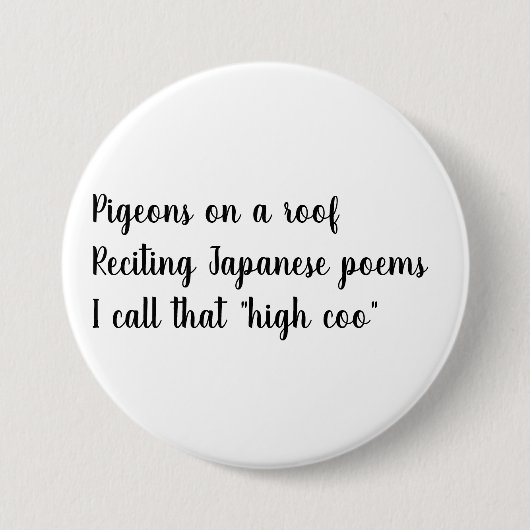 Hoge Coo-Button Ronde Button 7,6 Cm (Voorkant)