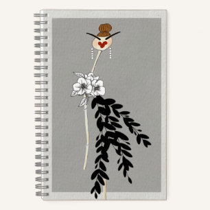 Hoge Couture Mode Illustratie Kunst Notitieboek