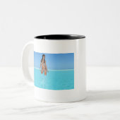 Hoge elf in kalm water tweekleurige koffiemok (Voorkant links)