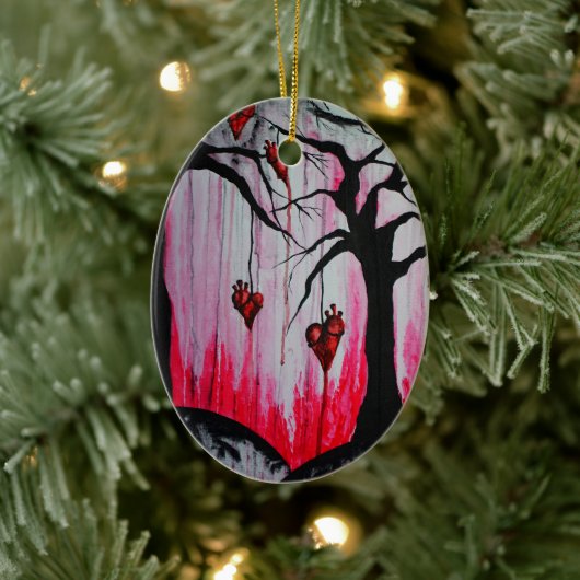 Hoge en Droge Gebroken Hart Bomen Gothic Landschap Keramisch Ornament (Boom)