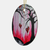 Hoge en Droge Gebroken Hart Bomen Gothic Landschap Keramisch Ornament (Links)