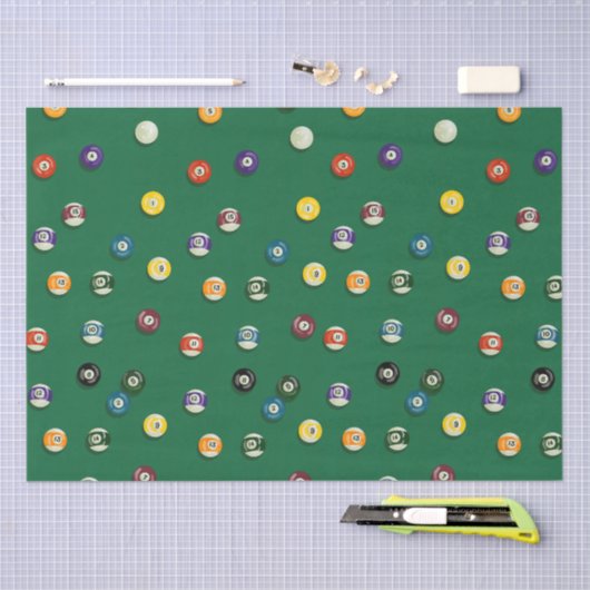 Hoge en Lage Biljarttafel Poolhaai Tissuepapier (Craft)