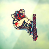 Hoge Flyer! - Snowboarding Fool Raamsticker (Vel 3)