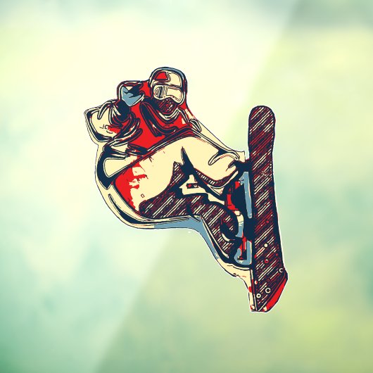 Hoge Flyer! - Snowboarding Fool Raamsticker (Vel 3)