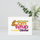 Hoge fructose Corn Syrup Briefkaart (Staand voorkant)