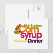 Hoge fructose Corn Syrup Briefkaart (Voorkant / Achterkant)