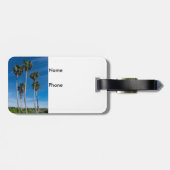 Hoge gebogen palmen bagagelabel (Achterkant horizontaal)