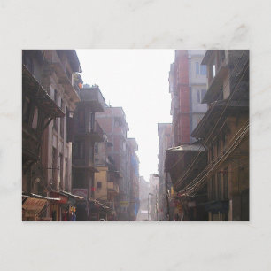 Hoge gebouwen, City Street, Kathmandu, Nepal Briefkaart