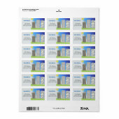 Hoge gebouwen nieuw adres etiket (Full Sheet)