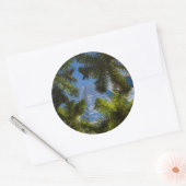 Hoge gebouwen ronde sticker (Envelop)
