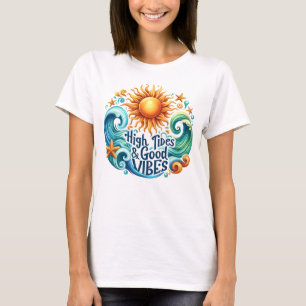 Hoge getij goede vibes t-shirt