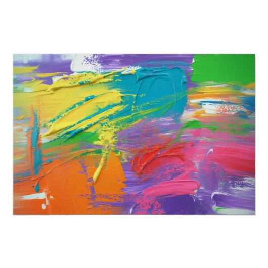 Hoge Glans Abstracte Explosie Perfect Poster (Voorkant)