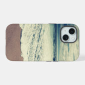 Hoge golven zeezicht iPhone 15 case (Achterkant horizontaal)