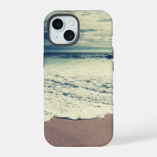 Hoge golven zeezicht iPhone 15 case (Achterkant)