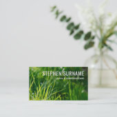Hoge Grass Foto Gazon Mowing Care Garden Service Visitekaartje (Staand voorkant)