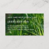 Hoge Grass Foto Gazon Mowing Care Garden Service Visitekaartje (Achterkant)