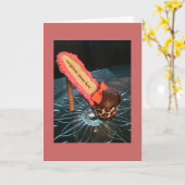 Hoge hak cupcake Wenskaart Kaart (Gele Bloem)