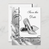 Hoge hak schoen Bewaar de datum Aankondigingskaart (Voorkant / Achterkant)