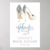 Hoge Hak Schoen Bruiloft Feest Welkom Bord Poster (Voorkant)