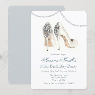 Hoge hak schoen couture verjaardag uitnodiging