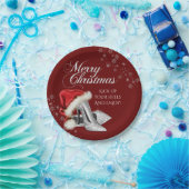 Hoge hak schoenen kerstman hoed kerstfeest papieren bordje (Feest)