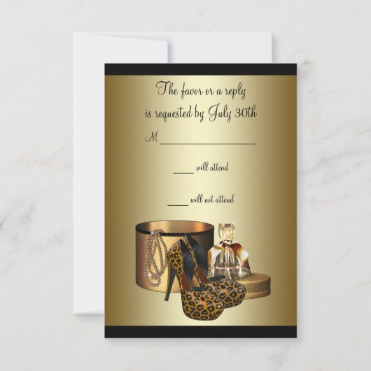 Hoge hak schoenen Leopard Gold RSVP (Achterkant)