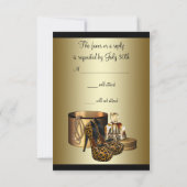 Hoge hak schoenen Leopard Gold RSVP Kaartje (Achterkant)