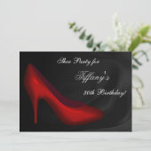 Hoge hak schoenen verjaardagsfeestje kaart (Staand voorkant)