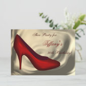Hoge hak schoenen verjaardagsfeestje kaart (Staand voorkant)