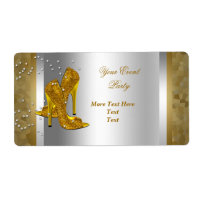 Hoge Hak Schoenen Zilver Gouden Event