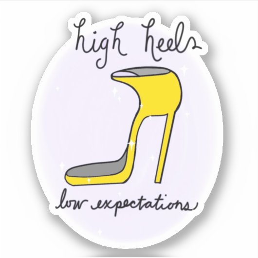 Hoge hak Sticker (Voorkant)