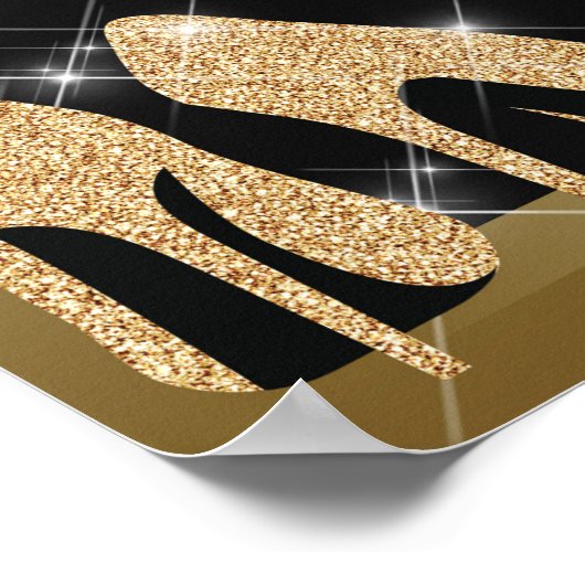 Hoge Hakken 60e Verjaardag Foto Prop Frame Goud Poster (Hoek)