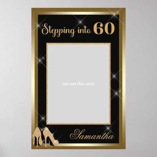 Hoge Hakken 60e Verjaardag Foto Requisiet Frame Go Poster (Voorkant)