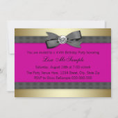 Hoge Hakken & Fuchsia Roze Luipaard Verjaardag Kaart (Achterkant)