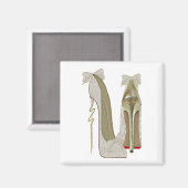 Hoge hakken Kant en Bogen Stiletto Schoenen Art Ma Magneet (Voorkant / Achterkant)