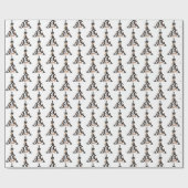 Hoge hakken kerstboom inpakpapier (Vlak)