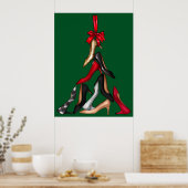 Hoge hakken kerstboom Poster (Keuken)