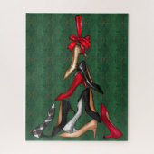 Hoge hakken Kerstboom puzzel Legpuzzel (Verticaal)