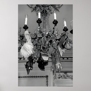 Hoge Hakken Kroonluchter Print, Luxe Mode Poster